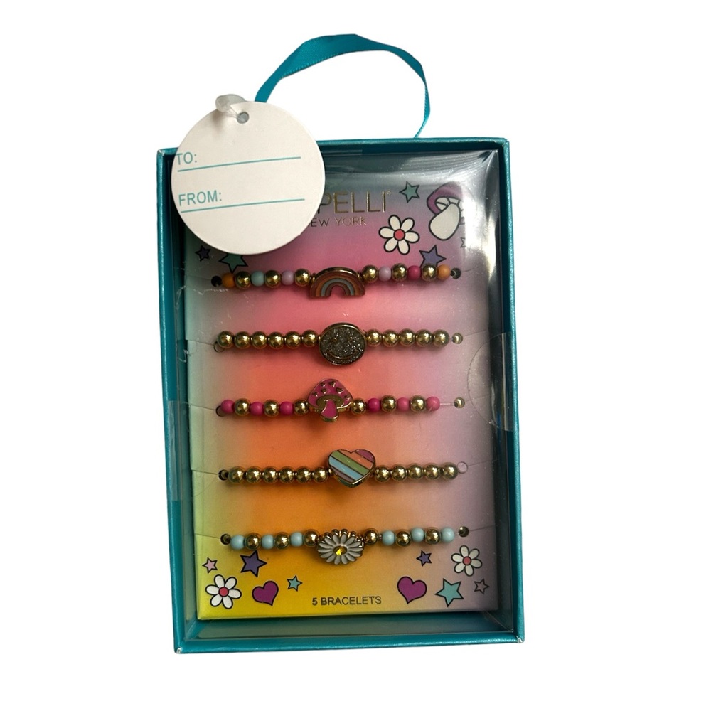Capelli New York Kids Mixed Beaded Bracelet Set Of 5.